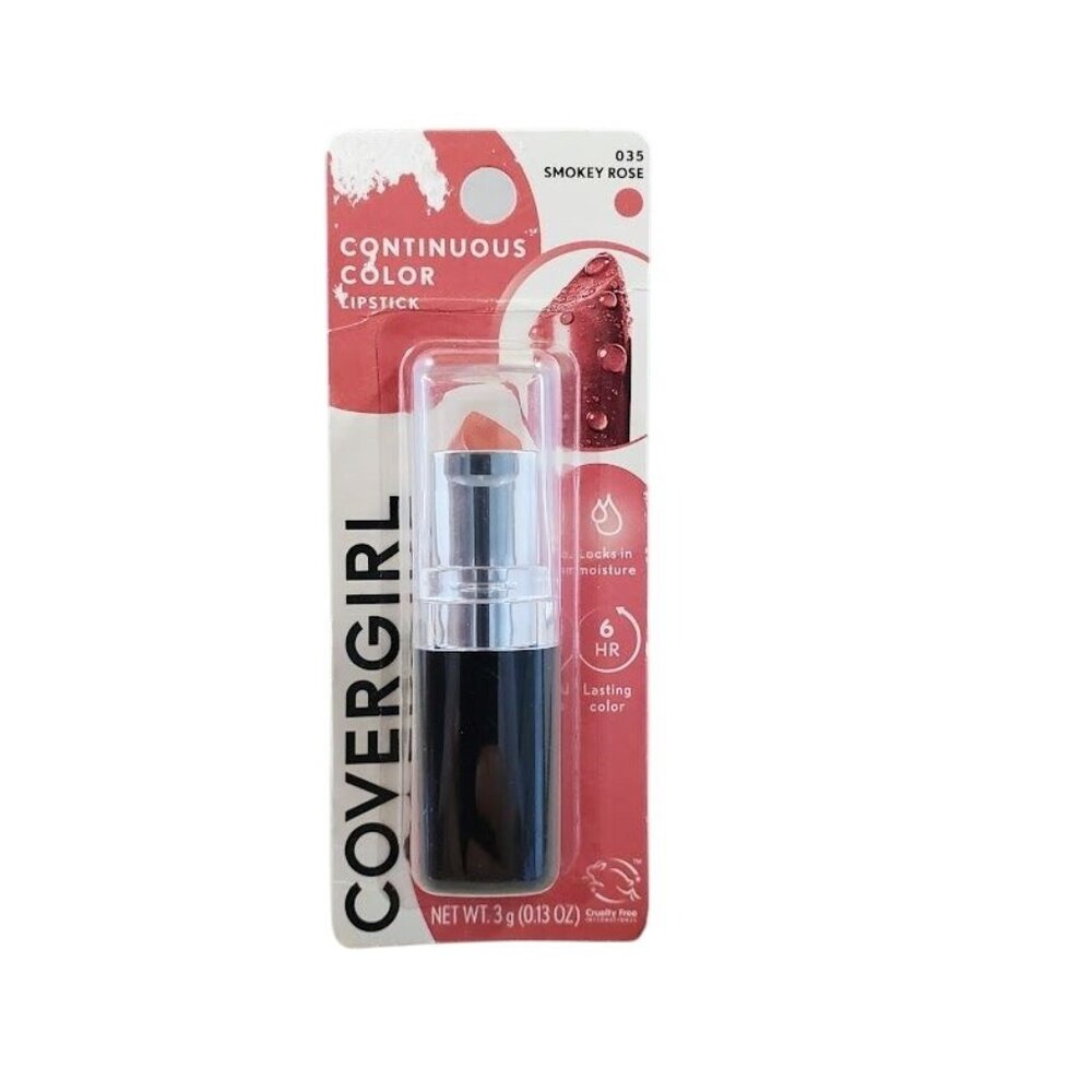CoverGirl Continuous Color Lipstick Smokey Rose 035 – Long Wear Moisture-Rich